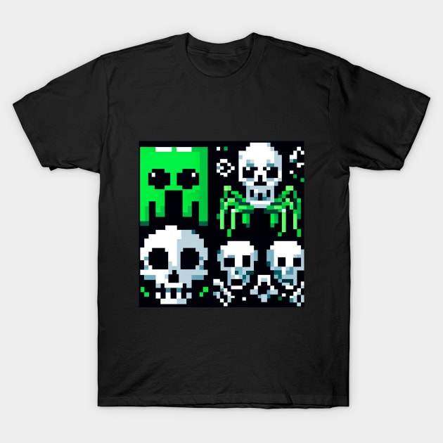 PATRON CALAVERAS MUTANTES PIXELADAS 4 T-Shirt by TheGhostLagarto15